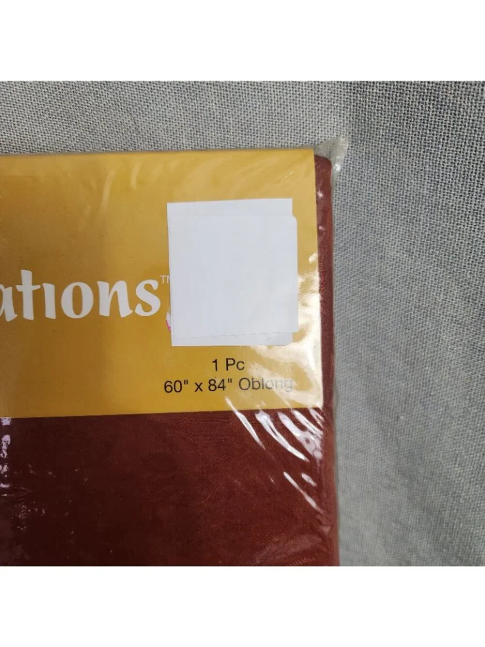 Autumn Inspirations Burnt Orange Fabric Tablecloth 1pc 60